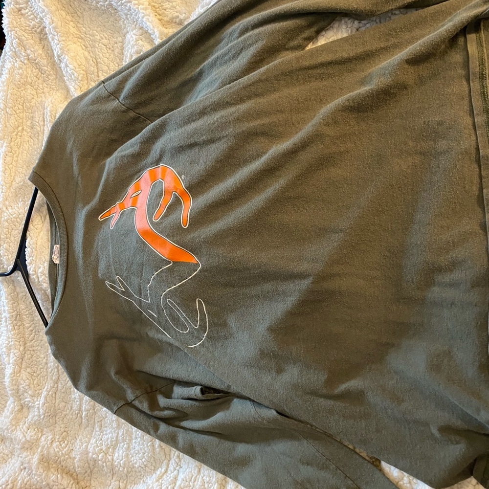 Realtree Long Sleeve Tee - Olive and Orange